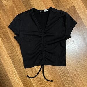 Black crop top with ties